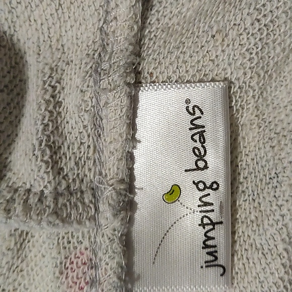 Jumping Beans Girls Hoodie Gray with Pink, Blue & Silver Polka Dots (Size 5) - Picture 2 of 4